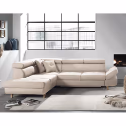 Best Mobilier Linea, Gris, Tissu, Bois, 2520 mm, 1900 mm, 890 mm