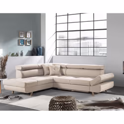 Best Mobilier Linea Canapé d'angle 5 siège(s) Gris