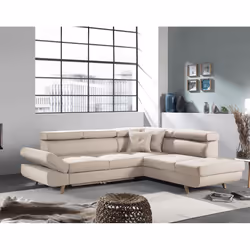Best Mobilier Linea Canapé d'angle 5 siège(s) Gris