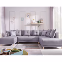 Best Mobilier Lena, Gris, Tissu, Bois, 3200 mm, 1910 mm, 850 mm