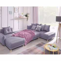Best Mobilier Lena Canapé d'angle 7 siège(s) Gris