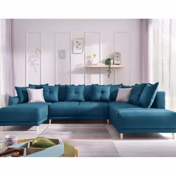 Best Mobilier Lena, Gris, Tissu, Bois, 3200 mm, 1910 mm, 850 mm