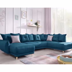 Best Mobilier Lena Canapé d'angle 7 siège(s) Gris