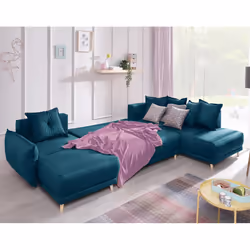 Best Mobilier Lena Canapé d'angle 7 siège(s) Gris