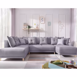 Best Mobilier Lena, Gris, Tissu, Bois, 3200 mm, 1910 mm, 850 mm