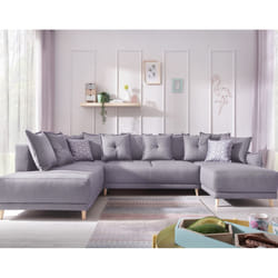 Best Mobilier Lena Canapé d'angle 7 siège(s) Gris