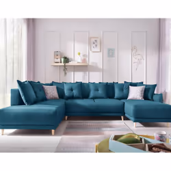 Best Mobilier Lena, Gris, Tissu, Bois, 3200 mm, 1910 mm, 850 mm