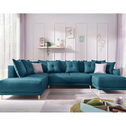 Best Mobilier Lena Canapé d'angle 7 siège(s) Gris