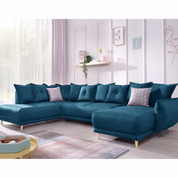Best Mobilier Lena Canapé d'angle 7 siège(s) Gris