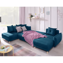 Best Mobilier Lena Canapé d'angle 7 siège(s) Gris