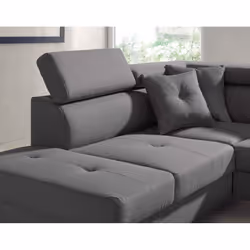 Best Mobilier Lisbona Canapé d'angle 5 siège(s) Noir, Gris - Vue supplémentaire 5