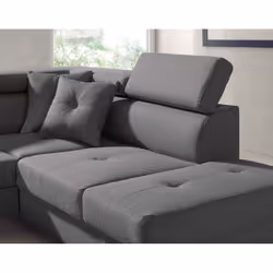 Best Mobilier Lisbona Canapé d'angle 5 siège(s) Noir, Gris - Vue supplémentaire 5