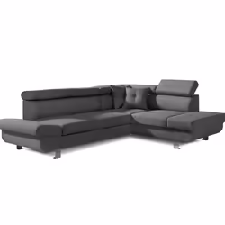 Best Mobilier Lisbona Canapé d'angle 5 siège(s) Noir, Gris - Vue supplémentaire 6