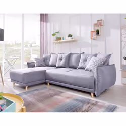 Best Mobilier Lena Canapé d'angle 4 siège(s) Gris