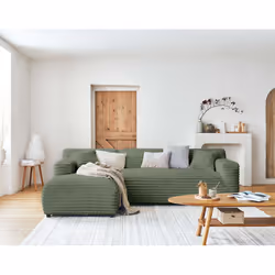 Best Mobilier Lisbona, Bleu, Tissu, Métal, 2520 mm, 1900 mm, 890 mm