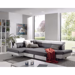 Best Mobilier Lisbona Canapé d'angle 5 siège(s) Bleu