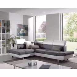 Best Mobilier Lisbona Canapé d'angle 5 siège(s) Bleu - Vue supplémentaire 4