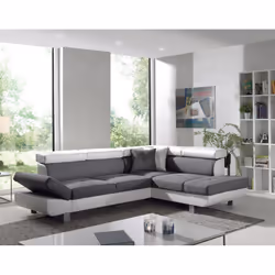 Best Mobilier Linea, Bleu, Tissu, Bois, 2520 mm, 1900 mm, 890 mm