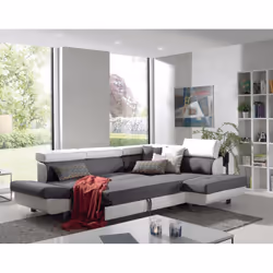 Best Mobilier Linea Canapé d'angle 5 siège(s) Bleu