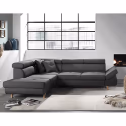 Best Mobilier Linea Canapé d'angle 5 siège(s) Bleu