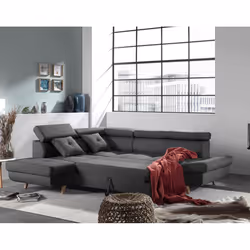 Best Mobilier Linea Canapé d'angle 5 siège(s) Bleu
