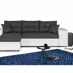 Best Mobilier California, Noir, Gris, Tissu, 2460 mm, 1450 mm, 850 mm, 119 kg