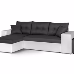 Best Mobilier California Canapé d'angle 4 siège(s) Noir, Gris