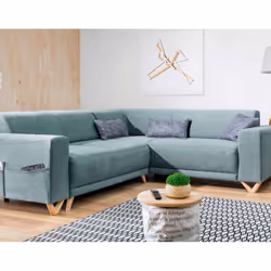 Best Mobilier California, Gris, Blanc, Tissu, 2460 mm, 1450 mm, 850 mm, 119 kg