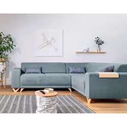 Best Mobilier California Canapé d'angle 4 siège(s) Gris, Blanc