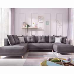 Best Mobilier Lena, Marron, Tissu, Bois, 3200 mm, 1910 mm, 850 mm