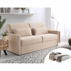 Best Mobilier Ari, Gris, Tissu, Bois, 1860 mm, 990 mm, 870 mm
