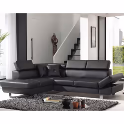 Best Mobilier Lisbona, Noir, Simili-cuir, Métal, 2520 mm, 1900 mm, 890 mm