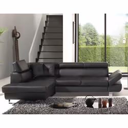 Best Mobilier Lisbona Canapé d'angle 5 siège(s) Noir
