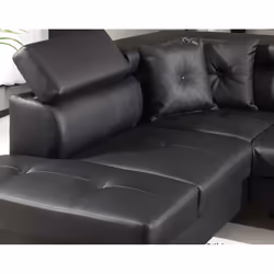 Best Mobilier Lisbona Canapé d'angle 5 siège(s) Noir - Vue supplémentaire 4