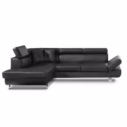 Best Mobilier Lisbona Canapé d'angle 5 siège(s) Noir - Vue supplémentaire 6