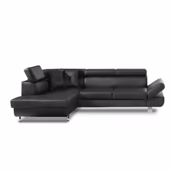 Best Mobilier Lisbona Canapé d'angle 5 siège(s) Noir - Vue supplémentaire 7