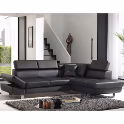 Best Mobilier Nordic, Marron, Microfibre, Bois, 2290 mm, 1460 mm, 860 mm