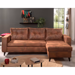Best Mobilier Nordic Canapé d'angle 5 siège(s) Marron - Vue supplémentaire 2