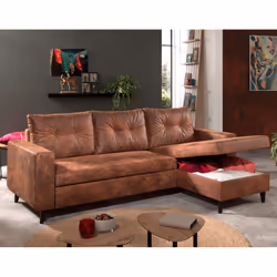 Best Mobilier Nordic Canapé d'angle 5 siège(s) Marron - Vue supplémentaire 3
