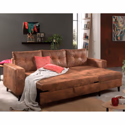 Best Mobilier Nordic Canapé d'angle 5 siège(s) Marron - Vue supplémentaire 4