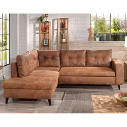 Best Mobilier Nordic Canapé d'angle 5 siège(s) Marron