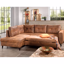 Best Mobilier Nordic Canapé d'angle 5 siège(s) Marron - Vue supplémentaire 4