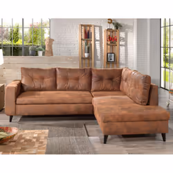 Best Mobilier Nordic Canapé d'angle 7 siège(s) Marron