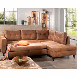 Best Mobilier Nordic Canapé d'angle 7 siège(s) Marron - Vue supplémentaire 4