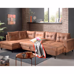 Best Mobilier Nordic Canapé d'angle 7 siège(s) Marron - Vue supplémentaire 4
