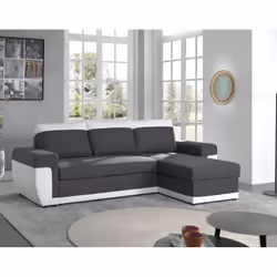 Best Mobilier Milan, Noir, Gris, Tissu, 2480 mm, 1450 mm, 870 mm, 99 kg