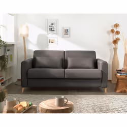 Best Mobilier Milan Canapé d'angle 4 siège(s) Gris, Blanc