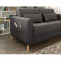 Best Mobilier Milan Canapé d'angle 4 siège(s) Gris, Blanc - Vue supplémentaire 5
