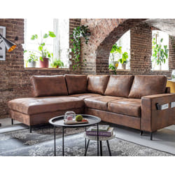 Best Mobilier Lilly Canapé d'angle 5 siège(s) Marron