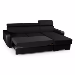 Best Mobilier Dustin Canapé d'angle 5 siège(s) Gris, Blanc